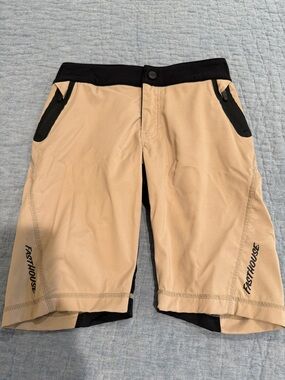 Fasthouse Kids Tan Bike Shorts with Black Accents